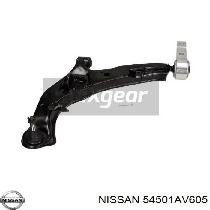 Рычаг передней подвески нижний левый 54501AV605 Nissan