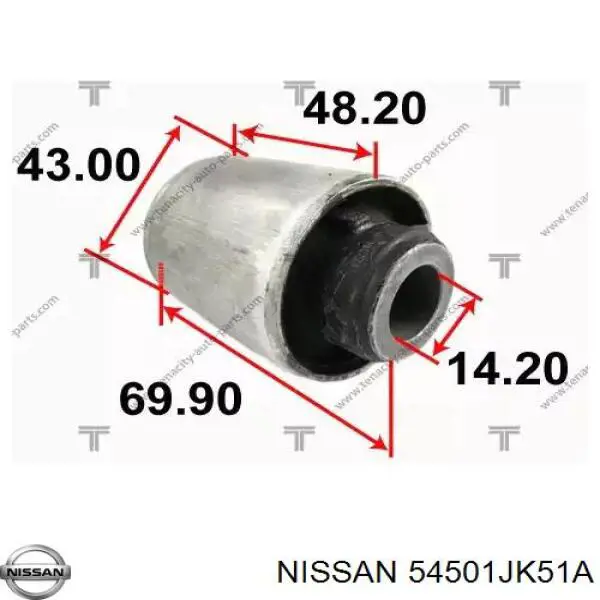 Рычаг передней подвески левый 54501JK51A Nissan/Infiniti