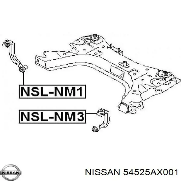 Кронштейн передней балки Nissan 54525AX001