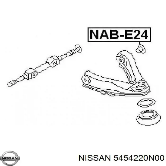 Купить 5454220N00 Nissan/Infiniti Сайлентблок нижний передней подвески