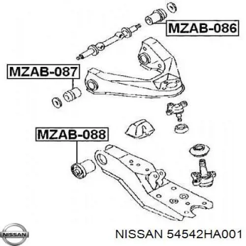 54542HA001 Nissan сайлентблок переднего верхнего рычага