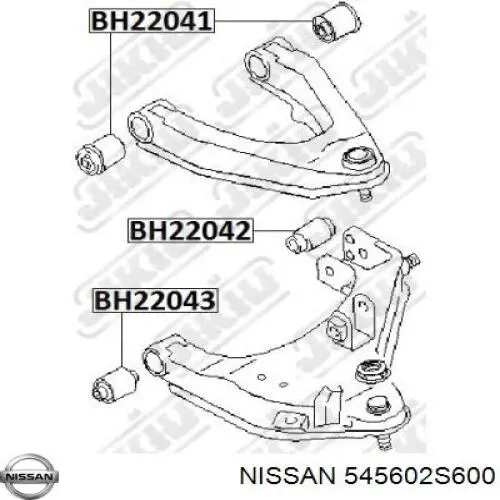 Сайлентблок передней подвески Nissan/Infiniti 545602S600 цена, от 8.21 USD