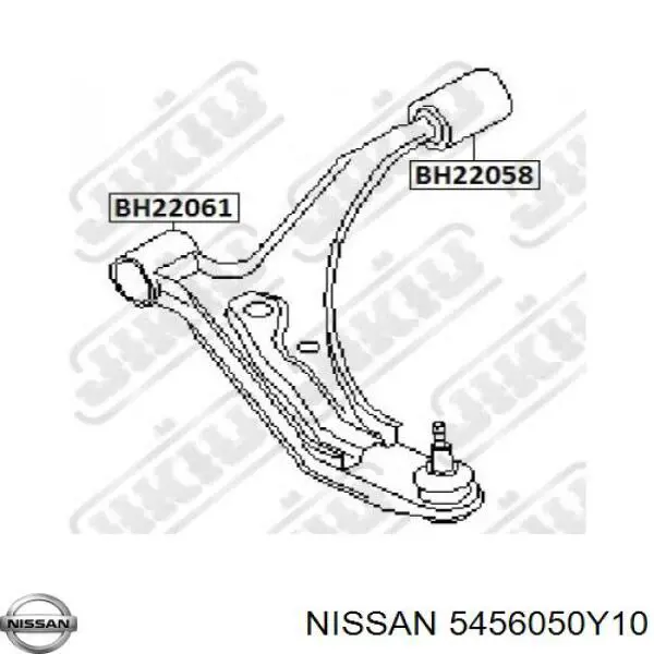 Сайлентблок переднего нижнего рычага 5456050Y10 Nissan