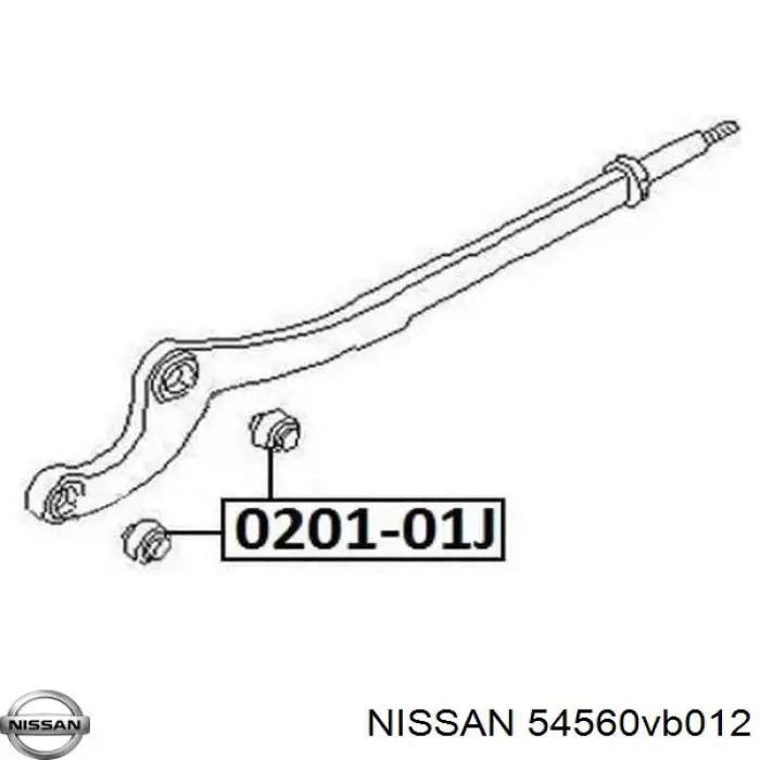 Сайлентблок переднего нижнего рычага Nissan 54560VB012