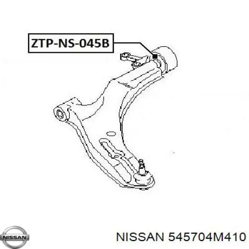 545704M410 Nissan сайлентблок переднего нижнего рычага