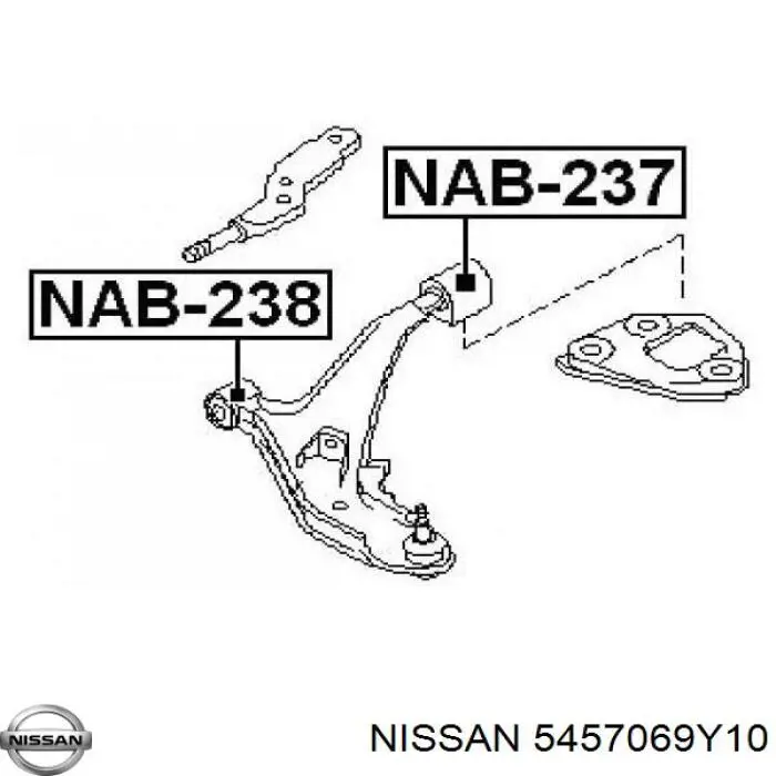 5457069Y10 Nissan/Infiniti Сайлентблок нижнего переднего рычага