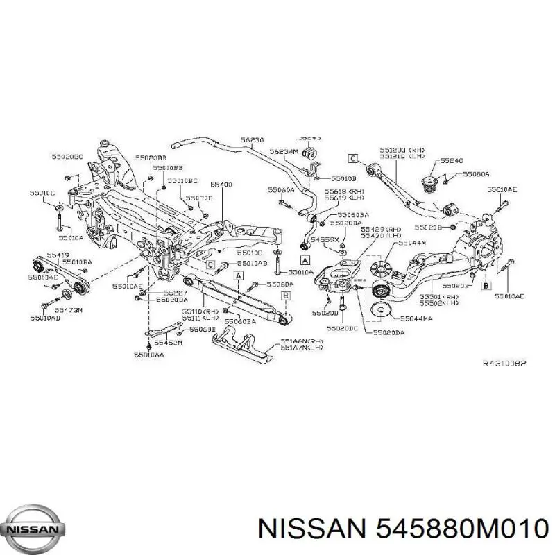  Nissan/Infiniti 545880M010 цена, от 10.14 USD