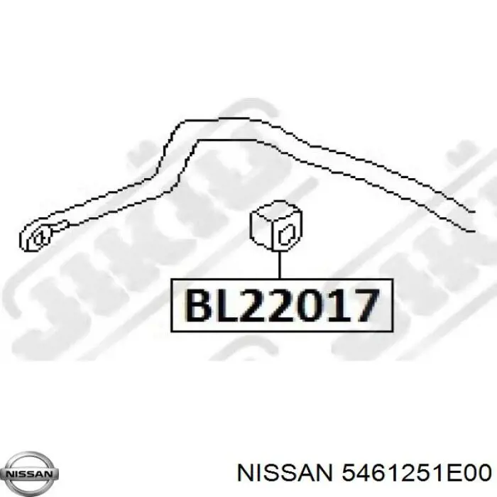 Втулка переднего стабилизатора Nissan/Infiniti 5461251E00 цена, от 1.33 USD