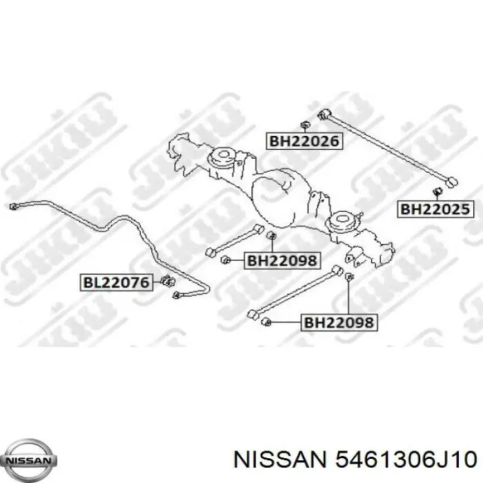 Купить 5461306J10 Nissan/Infiniti Втулка заднего стабилизатора