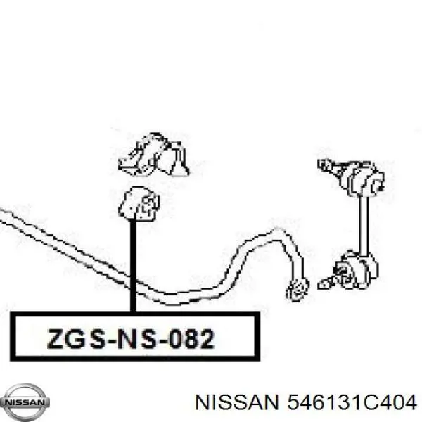 Втулка стабілізатора переднього 546131C404 Nissan