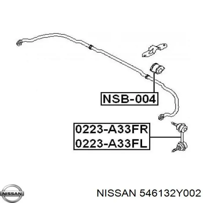 Купить 546132Y002 Nissan/Infiniti Втулки переднего стабилизатора