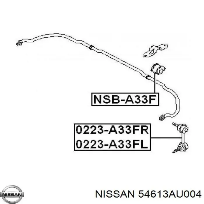 Втулка переднего стабилизатора Nissan/Infiniti 54613AU004 цена, от 4.37 USD