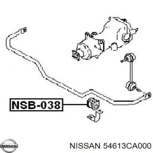 Casquillo de barra estabilizadora trasera 54613CA000 Nissan