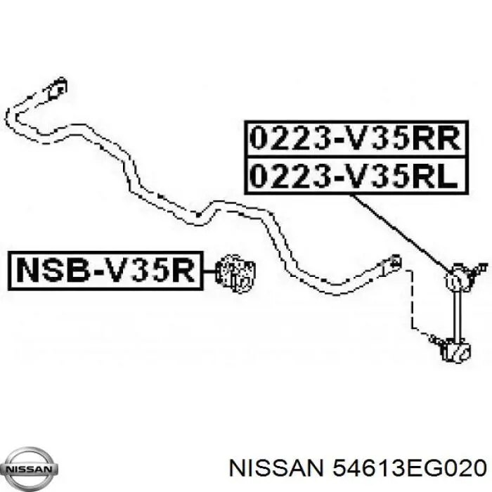 Купить 54613EG020 Nissan/Infiniti Втулка заднего стабилизатора