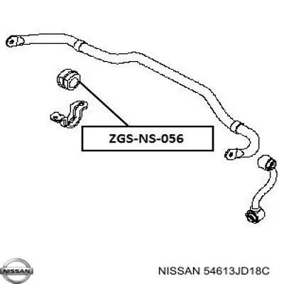 Втулка стабилизатора заднего Nissan/Infiniti 54613JD18C