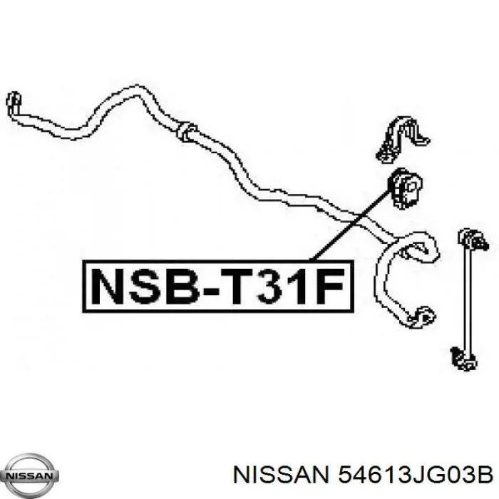 Compre 54613JG03B Nissan/Infiniti Bucha de estabilizador dianteiro