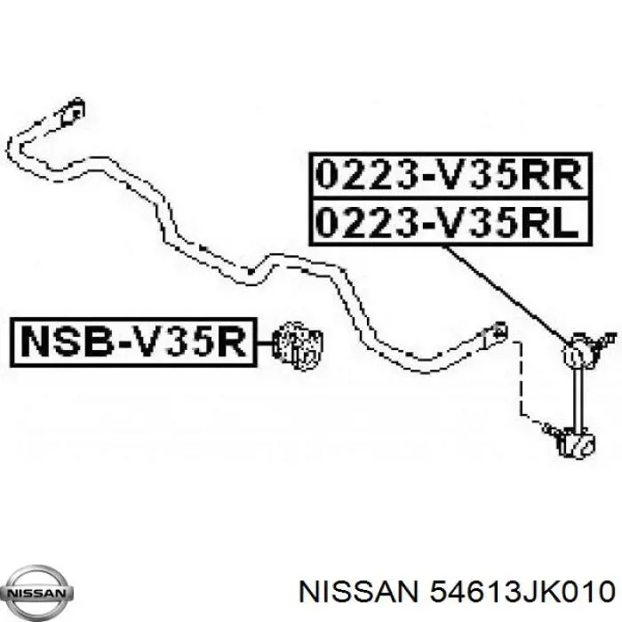 Резинка заднего стабилизатора Nissan/Infiniti 54613JK010 цена, от 5.65 USD