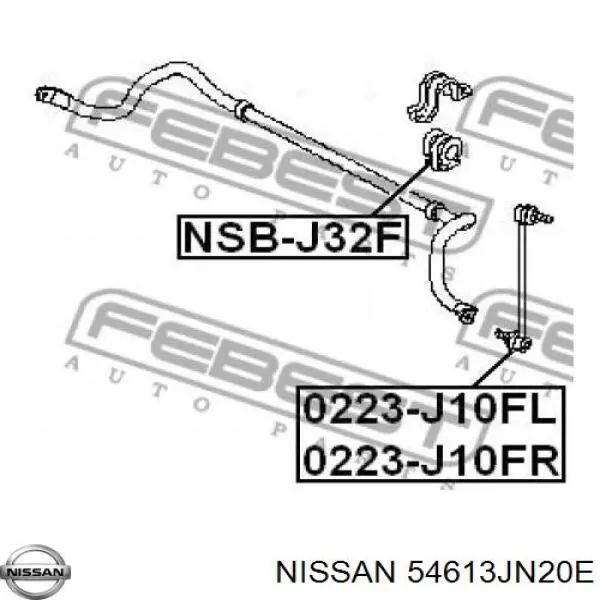 Втулка переднего стабилизатора Nissan/Infiniti 54613JN20E цена, от 7.38 USD