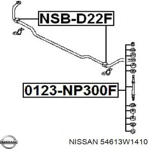 Втулка стабилизатора переднего 54613W1410 Nissan/Infiniti