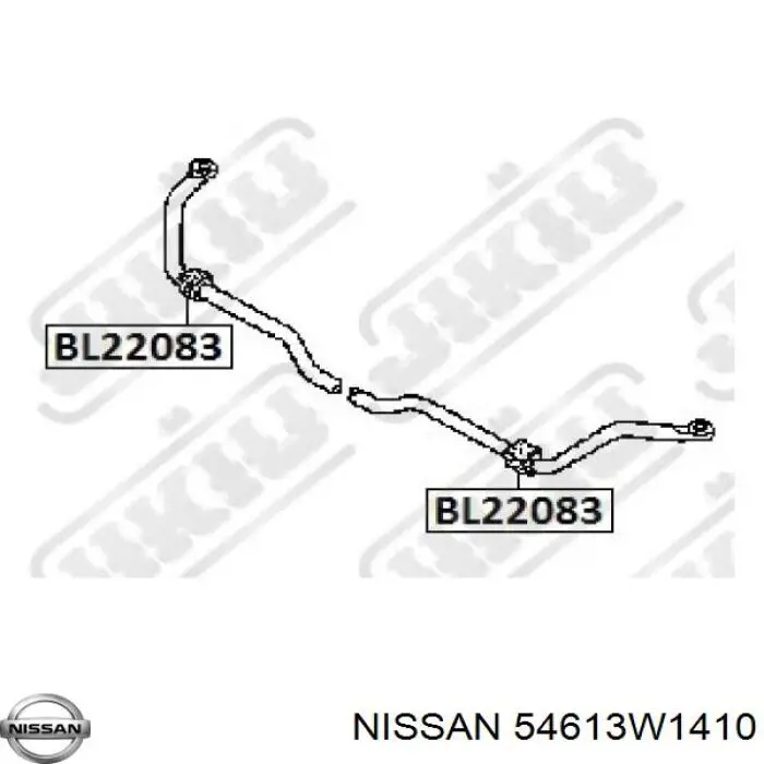 54613W1410 Nissan/Infiniti Разрезная втулка стабилизатора