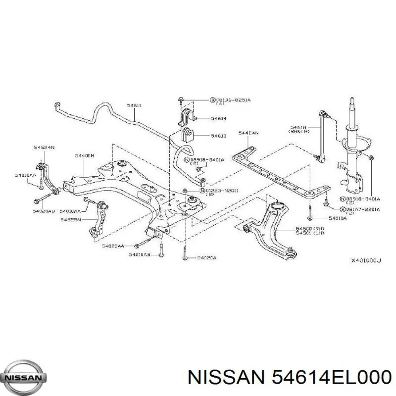 54614EL000 Nissan 