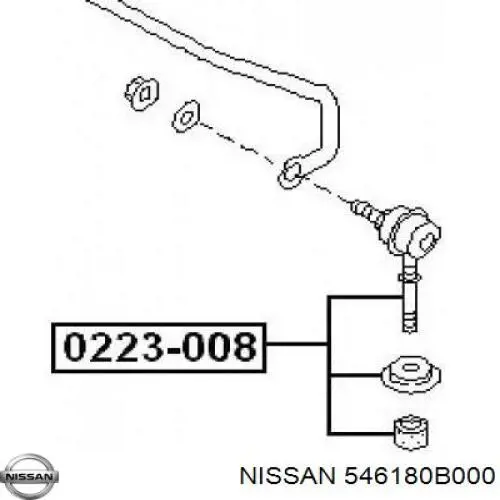Тяга переднего стабилизатора Nissan/Infiniti 546180B000 цена, от 5.55 USD