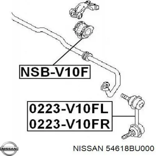 Линк стабилизатора, переднего, правый Nissan/Infiniti 54618BU000 цена, от 9.22 USD