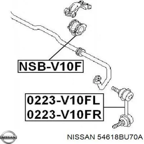 Линк стабилизатора, переднего, правый Nissan/Infiniti 54618BU70A цена, от 8.18 USD