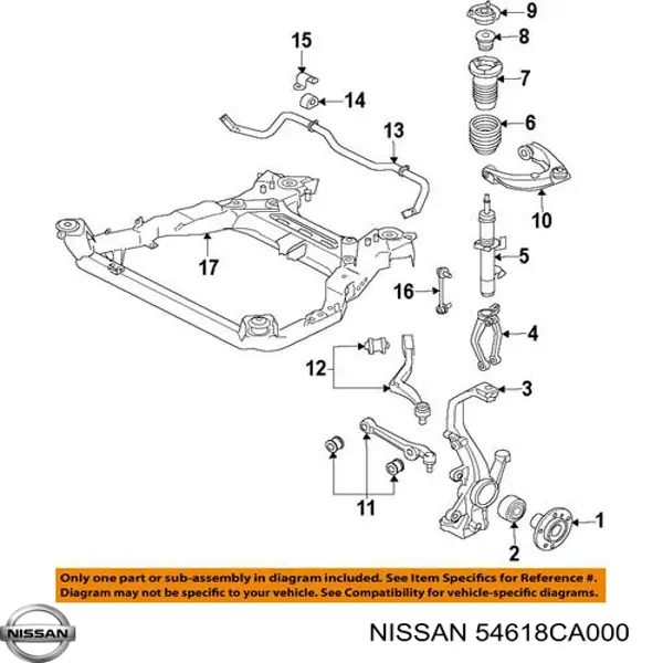 54618CA000 Nissan стойка стабилизатора переднего правая