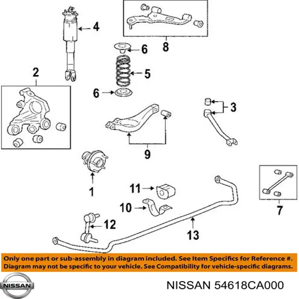Линк стабилизатора, переднего, правый Nissan/Infiniti 54618CA000 цена, от 13.96 USD