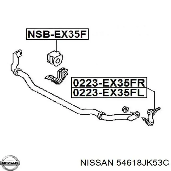 54618JK53C Nissan стойка стабилизатора переднего правая