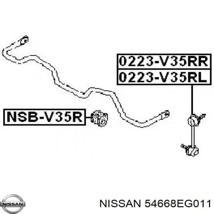 Стойка стабилизатора заднего левая 54668EG011 Nissan