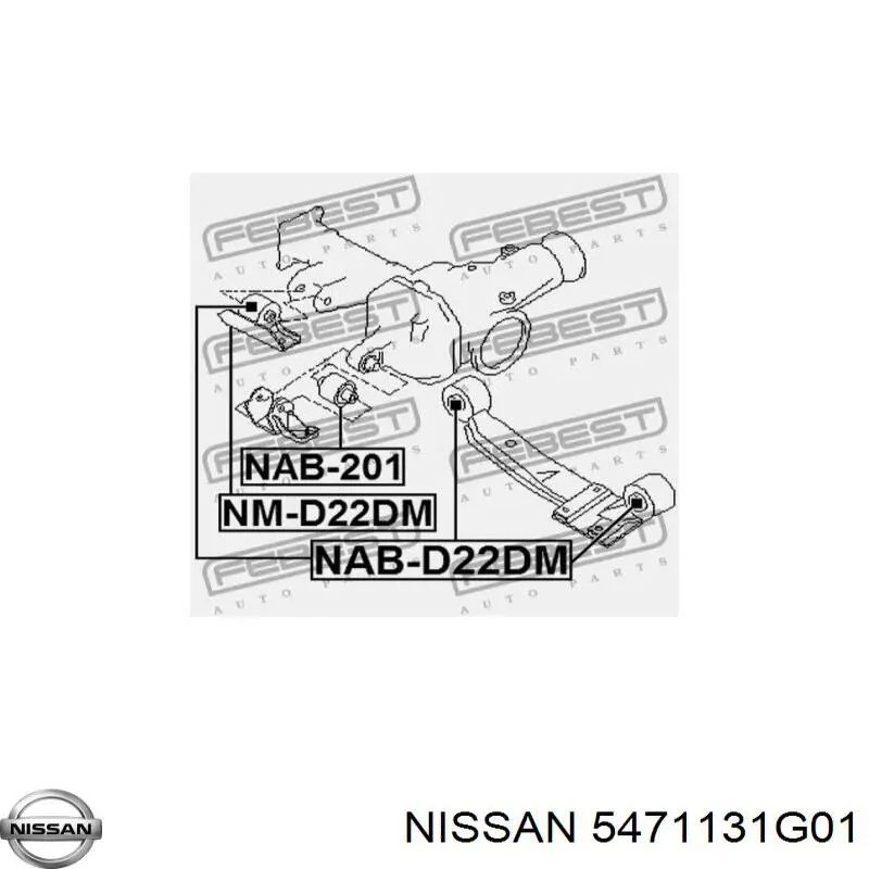 5471131G01 Nissan/Infiniti Сайлентблок траверсы крепления переднего редуктора