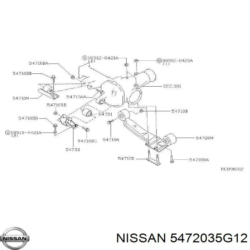Купить 5472035G12 Nissan/Infiniti 