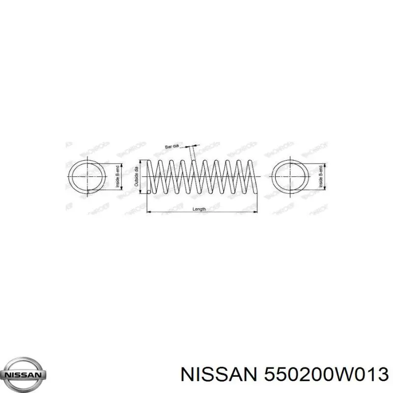 Задняя пружина 550200W013 Nissan