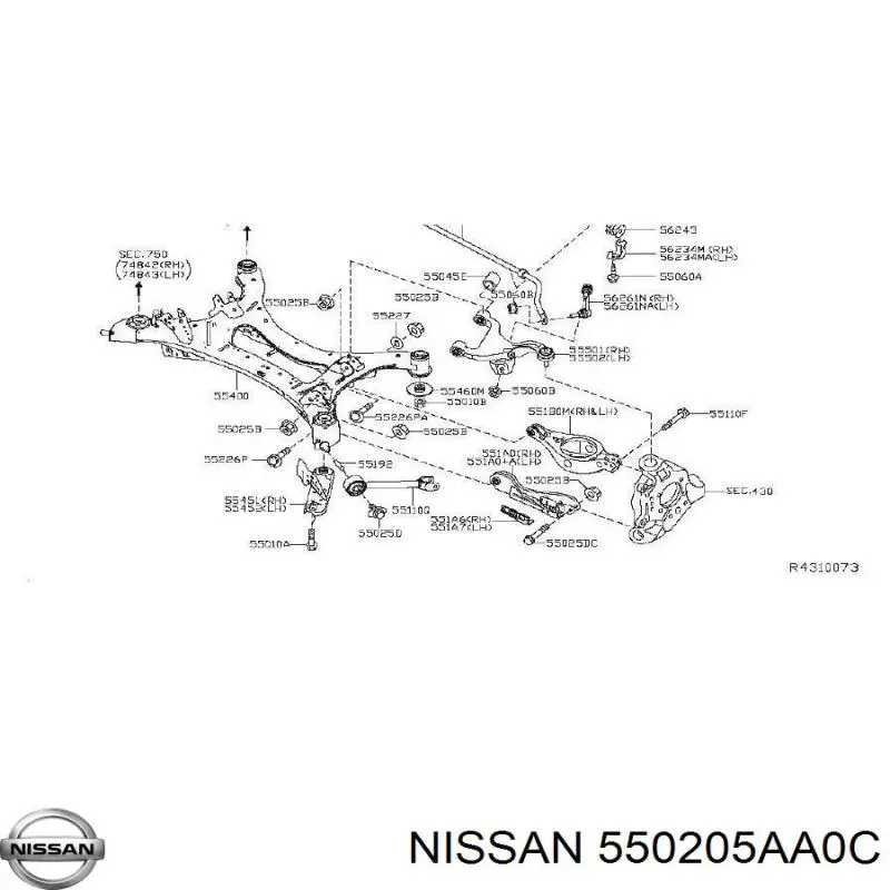  Задняя пружина Nissan Murano 