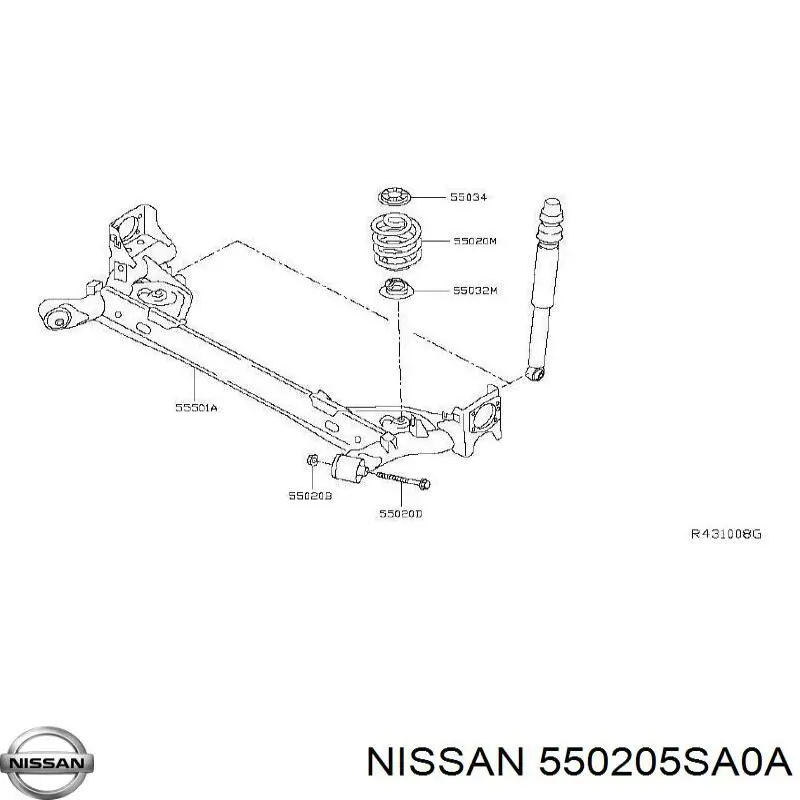 Пружина амортизатора Nissan/Infiniti 550205SA0A цена, от 19.00 USD