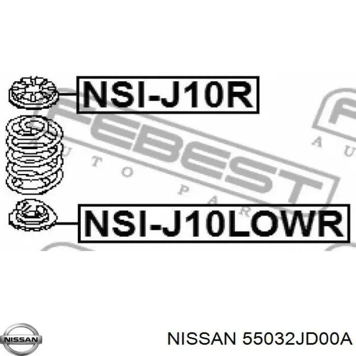 Проставка (резиновое кольцо) пружины задней нижняя Nissan/Infiniti 55032JD00A цена, от 6.33 USD
