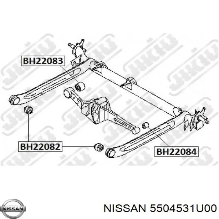 Сайлентблок задней балки 5504531U00 Nissan/Infiniti