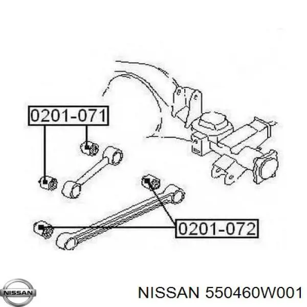 Сайлентблок заднего продольного верхнего рычага 550460W001 Nissan