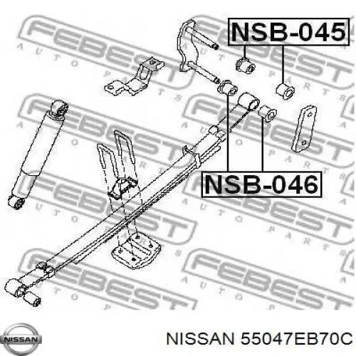 Сайлентблок ресори, задній 55047EB70C Nissan/Infiniti