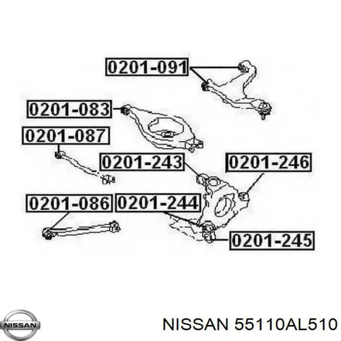 Тяга продольная задней подвески Nissan/Infiniti 55110AL510 цена, от 30.47 USD