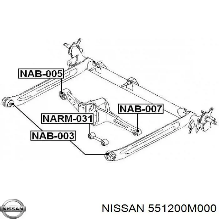 Растяжка задней подвески Nissan/Infiniti 551200M000 цена, от 19.30 USD