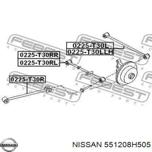551208H505 Nissan тяга поперечная задней подвески