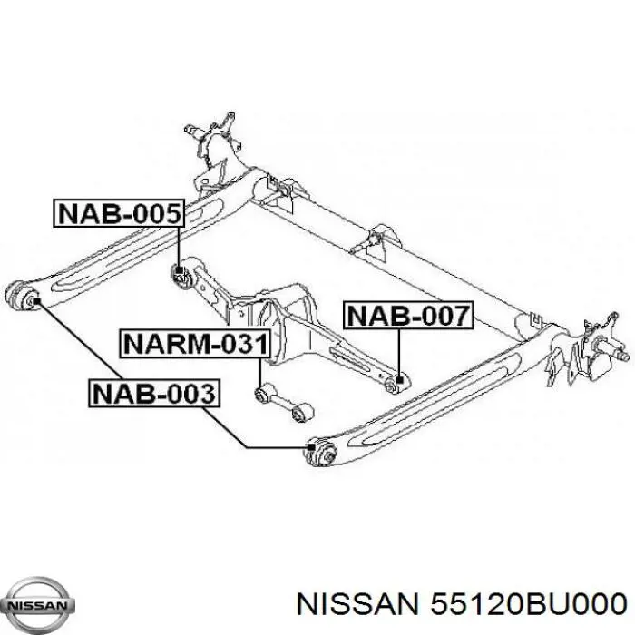 Купить 55120BU000 Nissan/Infiniti Растяжка заднего моста