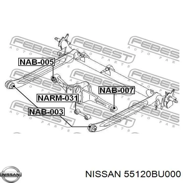 Растяжка заднего моста Nissan/Infiniti 55120BU000 цена, от 14.50 USD
