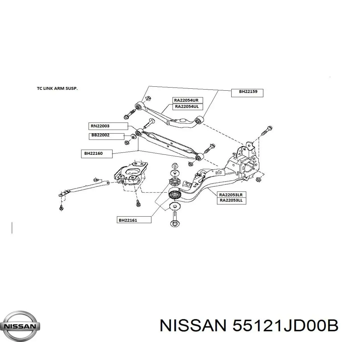 Балансир подвески задний левый Nissan/Infiniti 55121JD00B цена, от 12.68 USD