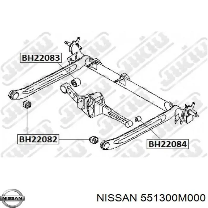 551300M000 Nissan тяга поперечная реактивная задней подвески