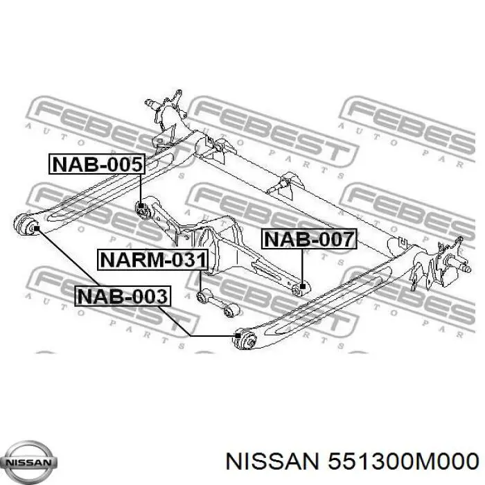 5513031U00 Nissan/Infiniti Тяга поперечная реактивная задней подвески