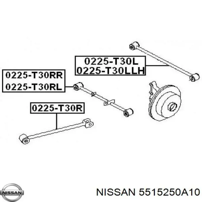 Сайлентблок заднего поперечного рычага Nissan 5515250A10